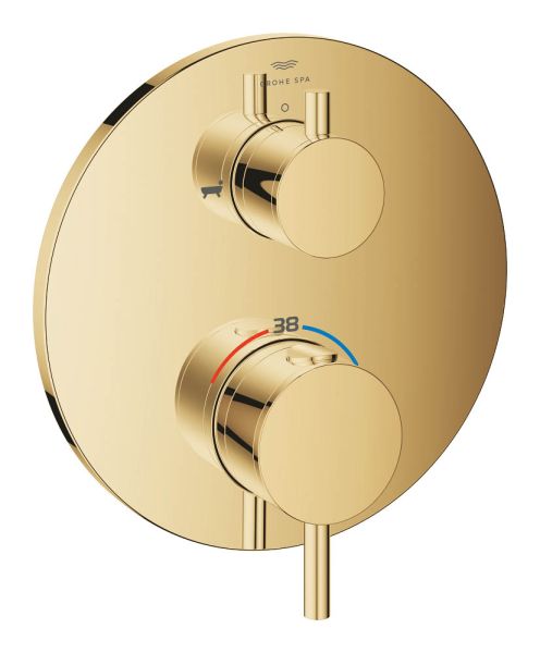 Grohe Atrio Thermostat-Wannenbatterie, 2-Wege-Umstellung, cool sunrise 24359GL0
