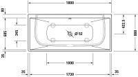 Vorschau: Duravit DuraSquare Vorwand-Badewanne rechteckig 180x80cm, weiß