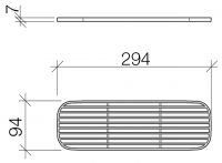 Vorschau: Dornbracht Serienneutral Gittereinsatz für Ablage 29,4cm