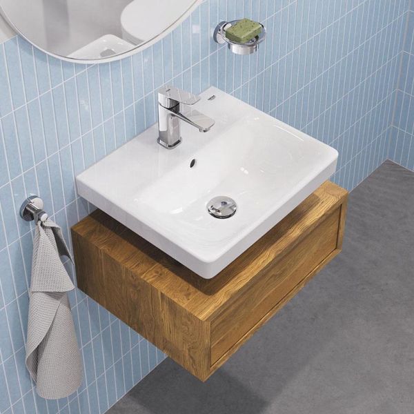 Grohe Euro Keramik Handwaschbecken 45cm mit HyperClean, 1 Hahnloch & Überlauf, weiß 102435SH00