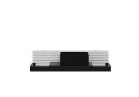 Vorschau: Burgbad Fiumo Wandboard 45cm mit Metallreling und Kunststoffbox in schwarz, Pliséefront