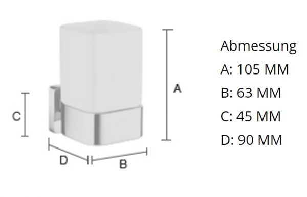 Smedbo Ice Soft Cube Zahnputzbecherhalter, weiß/chrom