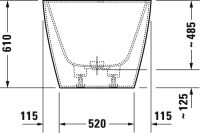 Vorschau: Duravit DuraSquare freistehende Badewanne rechteckig 160x75cm, weiß