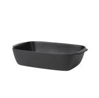 Broste Vig Ofenform/Auflaufform Steingut, Größe M 33x20,5cm, schwarz