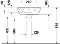 Vorschau: Duravit D-Neo Waschtisch rechteckig 55x44cm, mit Überlauf und WonderGliss, weiß 23665500601