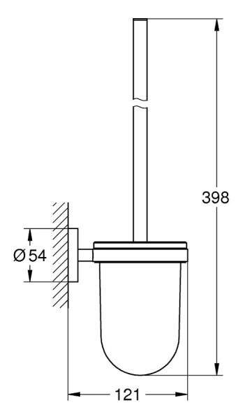 Grohe QuickFix Start Toilettenbürstengarnitur, zum Kleben oder Bohren