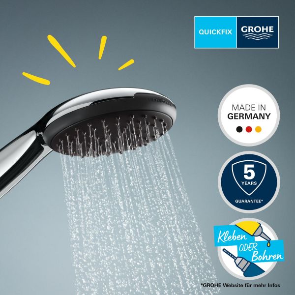 Grohe QuickFix Vitalio Start 110 Wandhalterset inkl. Handbrause & Schlauch chrom 26769001