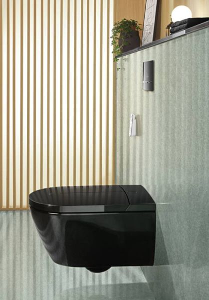 Villeroy&Boch ViConnect 300S WC-Betägigungsplatte, Tasten in chrom, black matt 922169AN