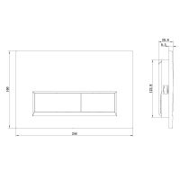 Vorschau: Kludi UNIFIX Betätigungsplatte für 2-Mengen-Spülung 32PP01
