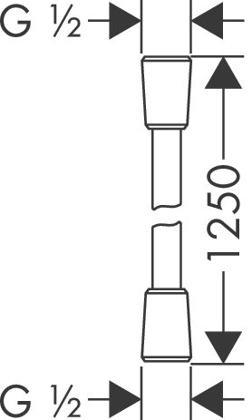 Hansgrohe Comfortflex Metaflex Brauseschlauch 1,25m, chrom