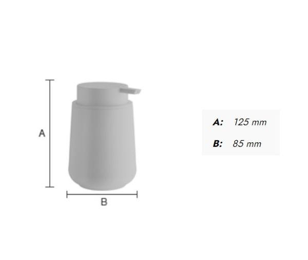 Smedbo Seifenspender 300ml, weiß matt