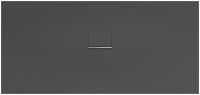 Villeroy&Boch Squaro Infinity Quaryl®-Duschwanne, flächenbündiger Einbau, 170x80cm, anthracite, UDQ1780SQI2IV-1S