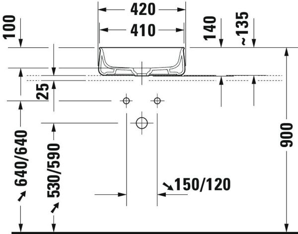 Duravit Zencha Aufsatzbecken 42x42 anthrazit matt 2373421379