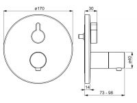 Vorschau: Hansa Hansavarox Pro Fertigmontageset 1 Verbraucher für Brause-Thermostat-Batterie