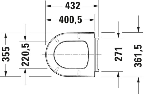 Duravit Balcoon WC-Sitz ohne Absenkautomatik, weiß