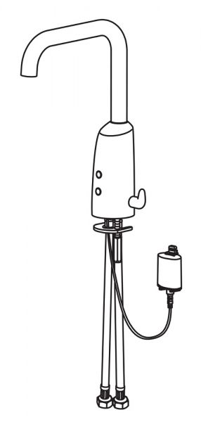 Hansa Hansaelectra Waschtisch-Elektronik-Batterie, Batteriebetrieb, chrom