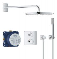 Vorschau: Grohe Grohtherm Duschsystem Unterputz mit Rainshower Cosmopolitan 310, Rosette eckig, chrom 34730000