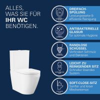 Vorschau: Grohe Euro Keramik Stand-WC back to wall Kombination-Set, weiß