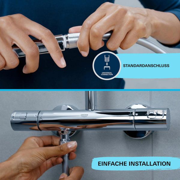 Grohe QuickFix Vitalio Start 110 Handbrause 2 Strahlarten, chrom