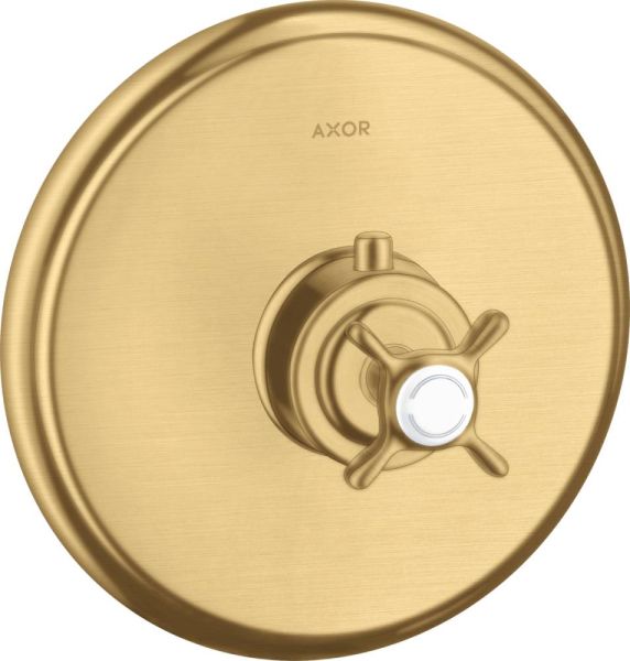 AXOR Montreux Thermostat HighFlow Unterputz mit Kreuzgriff 59lmin polished gold optic 16815990