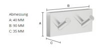 Vorschau: Smedbo House doppelter Badetuchhaken, chrom
