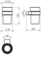 Vorschau: Avenarius Serie 390 Glashalter mit Glas, chrom