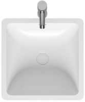 Vorschau: RIHO Solid Surface AVELLA Waschtisch eckig 42x42cm, weiß matt F7AN6042421110