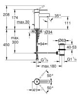 Vorschau: Grohe Essence Einhand-Waschtischbatterie, S-Size mit Ablaufgarnitur, chrom