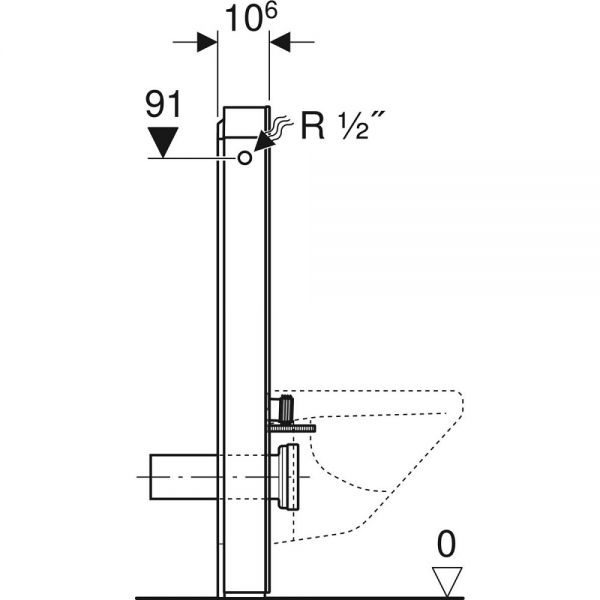 Geberit Monolith Sanitärmodul Steinzeug für Wand-WC, 101cm