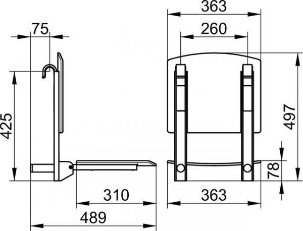 Keuco Collection Plan Care Klappsitz 360mm