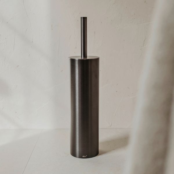 ZACK TUBO Toilettenbürstengarnitur rund, graphite 40879