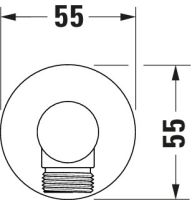 Vorschau: Duravit Wandanschlussbogen mit Brausehalter, chrom