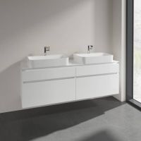 Villeroy&Boch Legato Waschtischunterschrank 160x50cm für Aufsatzwaschtisch, 4 Auszüge glossy white B76800DH1