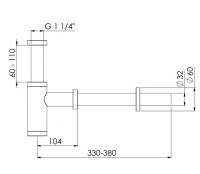 Vorschau: Steinberg Serie 100 Designsiphon ohne Ablaufgarnitur, rosè gold 100 1696RG