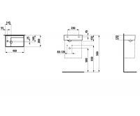 Vorschau: Kartell by Laufen Handwaschbecken, Becken rechts, 46x28cm