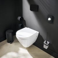 Vorschau: emco loft Bürstengarnitur Kristallglas satiniert, schwarz 051513300