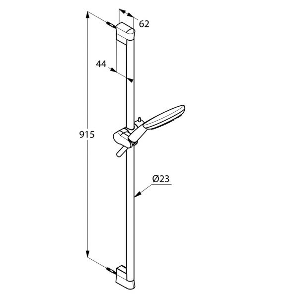 Kludi Freshline Brause-Set 90cm mit 3 Strahlarten