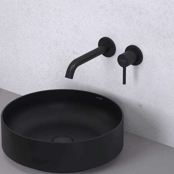 Kludi Bozz Unterputz-Waschtisch-Zweiloch-Wand-Einhandmischer 180mm mattschwarz 382443976