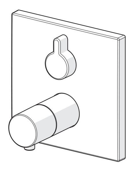 Hansa Hansavarox Pro Fertigmontageset für 1 Verbraucher Brause-Thermostat-Batterie, eckig, chrom