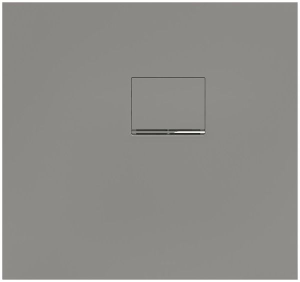 Villeroy&Boch Squaro Infinity Quaryl®-Duschwanne, Eckeinbau rechts gegen Wand, 80x75cm, grey, UDQ8075SQI2RV-3S