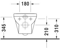 Vorschau: Duravit No.1 Wand-WC 54x36,5cm, oval, HygieneGlaze, rimless, weiß