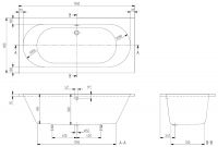 Vorschau: Villeroy&Boch O.Novo Rechteck-Badewanne 190x90cm