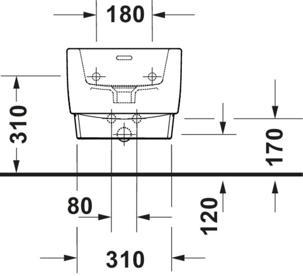 Duravit Balcoon Wandbidet, DuraShield, weiß