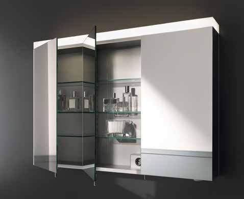 Keuco Royal Reflex.2 Spiegelschrank 3tlg. 100x70cm, silber-gebeizt-eloxiert