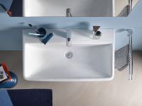 Vorschau: Duravit No.1 Waschtisch rechteckig 80x46cm, mit Hahnloch, mit Überlauf, weiß 23758000002