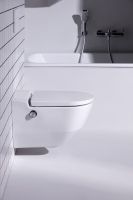 Vorschau: Laufen Cleanet Navia Dusch-WC rimless, wandhängend, Tiefspüler, inkl. WC-Sitz mit Deckel 82060.1