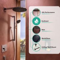 Vorschau: hansgrohe Raindance Alive S Duschkopf 300 1 Strahlart wassersparend, brushed black chrome