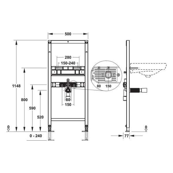 MEPA nextVIT Waschtisch-Element für Einlochbatterie, SBH 120