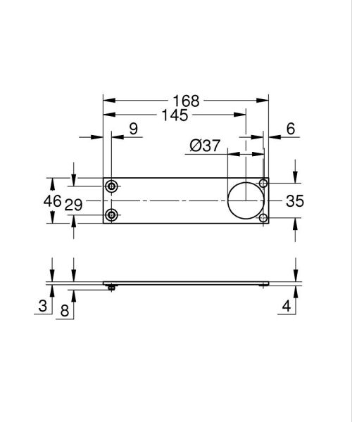 Grohe Allure Gravity Dekorplatte für S-Size Waschtischarmatur 104742