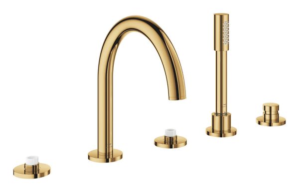 Grohe Atrio 5-Loch-Wannen-Kombination für Atrio Hebelgriffe 48464-5/48651, cool sunrise 25224GL0
